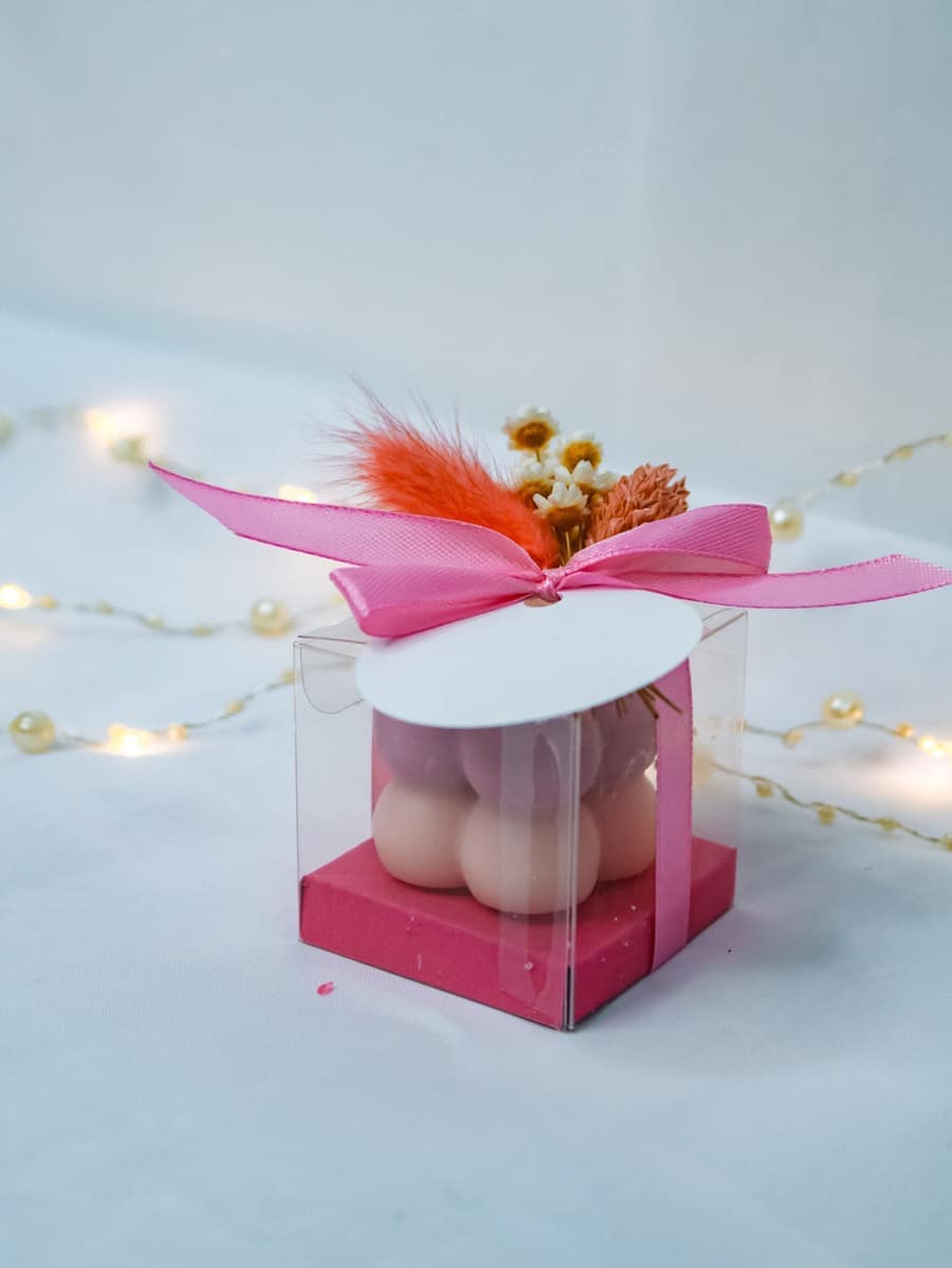 Marturii Botez lumanare Bubble - cutie transparenta - imagine 16